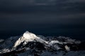 Dark clouds with white mountains Royalty Free Stock Photo