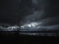 Dark cloudscape at night