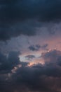 Dark cloudscape at sunset
