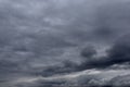 Storm gloomy heaven cloudscape. Dark cloudy sky. Nature dramatic skyscape background Royalty Free Stock Photo