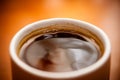 Dark coffee in a coffee cup