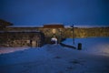 Dark and cold at fredriksten fortress (main entrance) Royalty Free Stock Photo