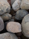 The dark color of the beachfront stacking stone this photo for the wallpaper is very good