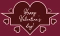 Dark colored Happy Valentines day logo or badge illustration.