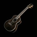 Dark Colored Ukulele Body on Black Background Royalty Free Stock Photo
