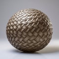 Gray Woven Ball With Twill Pattern And Taupe Coating