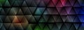 Dark colorful abstract glossy triangles tech background Royalty Free Stock Photo