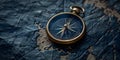 Dark compass excellence concept centered professional photo copy space. Concept Professional Royalty Free Stock Photo