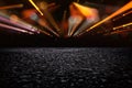 dark concentrate or asphalt floor with dark black glitter background. Royalty Free Stock Photo