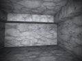 Dark concrete empty room interior. Architecture background Royalty Free Stock Photo