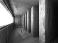 Dark concrete empty room interior. Architecture background Royalty Free Stock Photo