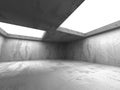 Dark concrete empty room interior. Architecture background Royalty Free Stock Photo