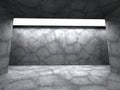 Dark concrete empty room interior background Royalty Free Stock Photo