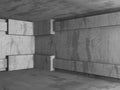 Dark concrete empty room interior background Royalty Free Stock Photo