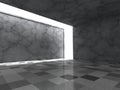 Dark concrete empty room interior with ceiling light Royalty Free Stock Photo