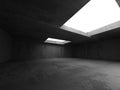 Dark concrete room interior. Abstract architecture industrial ba Royalty Free Stock Photo