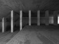 Dark concrete room interior. Abstract architecture industrial ba Royalty Free Stock Photo