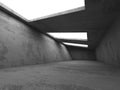 Dark concrete room interior. Abstract architecture industrial ba Royalty Free Stock Photo