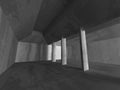 Dark concrete room interior. Abstract architecture industrial ba Royalty Free Stock Photo