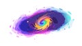 Dark Cosmic Swirl Abstract Galaxy, Mysterious Energy Vortex, vector design Generative AI Royalty Free Stock Photo
