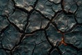 Dark Cracked Earth Texture: Infernal Abyss Background Royalty Free Stock Photo
