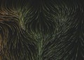 Dark Curving, Vertically Flowing Striped Lines Pattern - Modern Style Digitally Generated Abstract Background