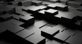 Dark 3D Abstract Background of Interlocking Cubes with Dramatic Lighting geometric Royalty Free Stock Photo