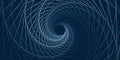 Dark 3D Wide Scale Modern Style Abstract Background with Swirly Spiralling Spotted Curvy Lines Pattern Royalty Free Stock Photo