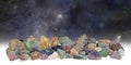 Cosmic Crystals Collection Wide Background Royalty Free Stock Photo