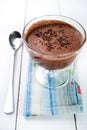 Dark and delicate chocolate mousse