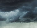 Dark dense clouds in the sky ready for the storm - depression concept Royalty Free Stock Photo