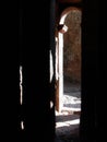 Dark doorway shadows Ethiopia portrait mysterious Royalty Free Stock Photo