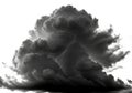 A dark and dramatic cumulus cloud formation against a light sky Royalty Free Stock Photo