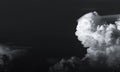 Dark dramatic sky and clouds. Background for death and sad concept. Black sky and white fluffy clouds. Sad and moody sky. Beauty Royalty Free Stock Photo