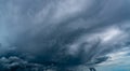 Dark dramatic sky and clouds. Background for death and sad concept. Gray sky and fluffy white clouds. Thunder and storm sky. Sad Royalty Free Stock Photo