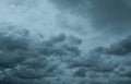 Dark dramatic sky and clouds. Background for death and sad concept. Gray sky and fluffy white clouds. Thunder and storm sky. Sad Royalty Free Stock Photo