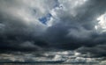 dark dramatic sky with stormy clouds before rain as abstract background, cloudy weather Royalty Free Stock Photo