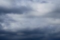 dark dramatic sky with stormy clouds before rain as abstract background, cloudy weather Royalty Free Stock Photo