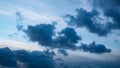 Dark dramatic storm clouds gather in the sky Royalty Free Stock Photo