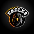 Dark eagle esport mascot logo