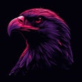 dark eagle head simple logo solid flat color Royalty Free Stock Photo