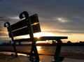 Dark Empty Bench Royalty Free Stock Photo