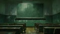 Dark empty classroom in the school Royalty Free Stock Photo