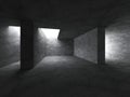 Dark empty concrete room interior background Royalty Free Stock Photo