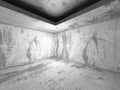 Dark empty concrete room interior background Royalty Free Stock Photo