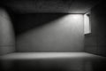 Dark Empty Concrete Wall Room Stage Modern Panoramic textured Background Generative AI Royalty Free Stock Photo