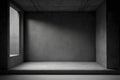 Dark Empty Concrete Wall Room Stage Modern Panoramic textured Background Generative AI Royalty Free Stock Photo