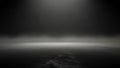 Dark empty studio stage with dramatic spotlight and atmospheric fog Royalty Free Stock Photo