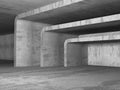 Dark empty urban concrete room urban interior