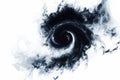 Dark energy swirls with hints of starlight, a powerful sorcery spell, on white background Royalty Free Stock Photo